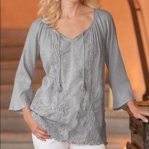 NWT Soft Surroundings winding vines tunic top M but says S.